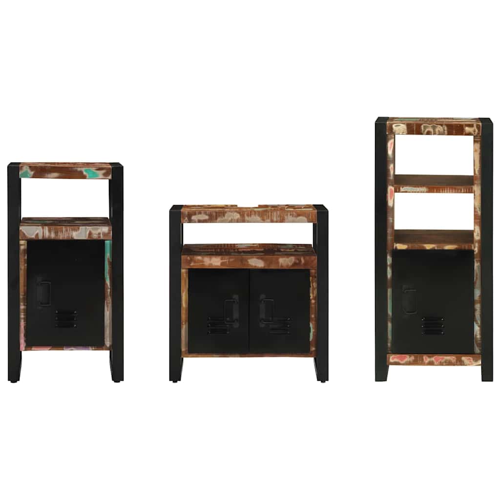 Bathroom Furniture Set 3 Pcs Multicolour
