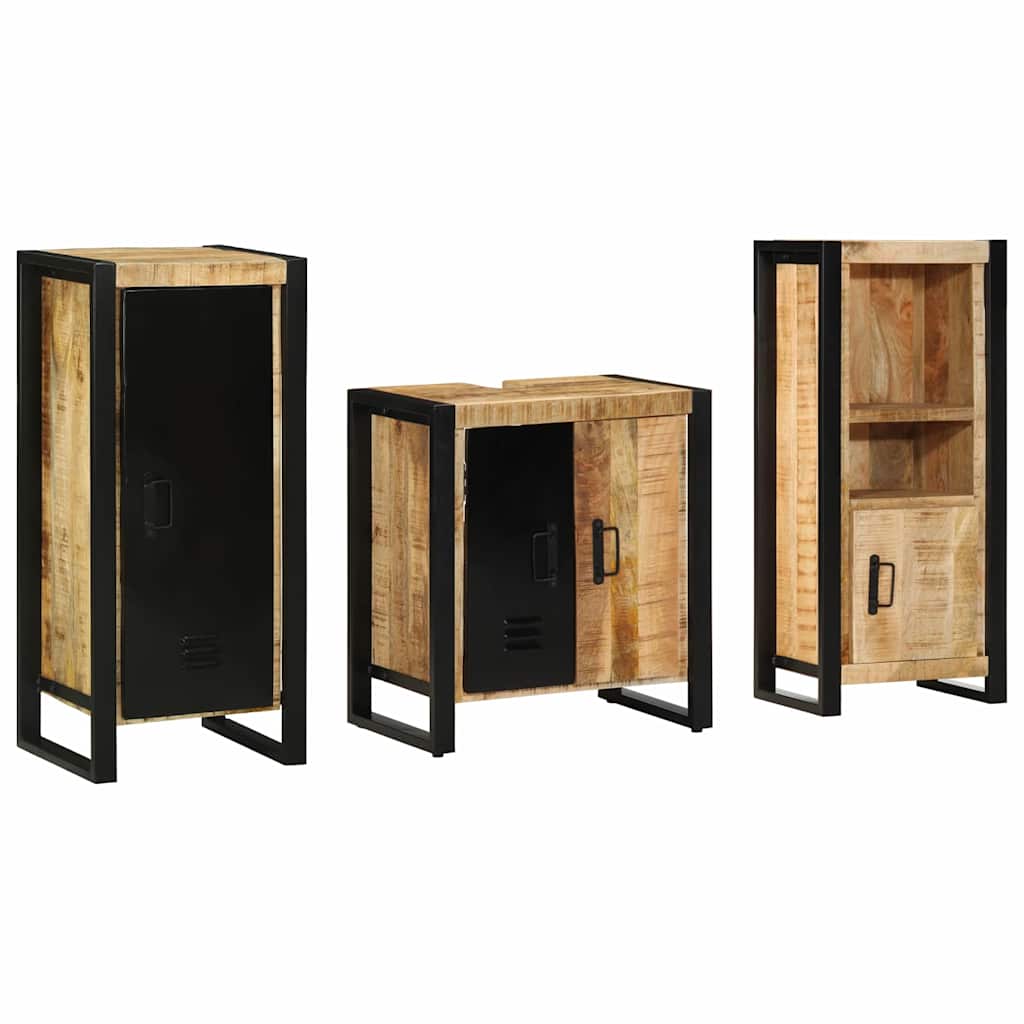 Bathroom Furniture Set 3 Pcs Multicolour