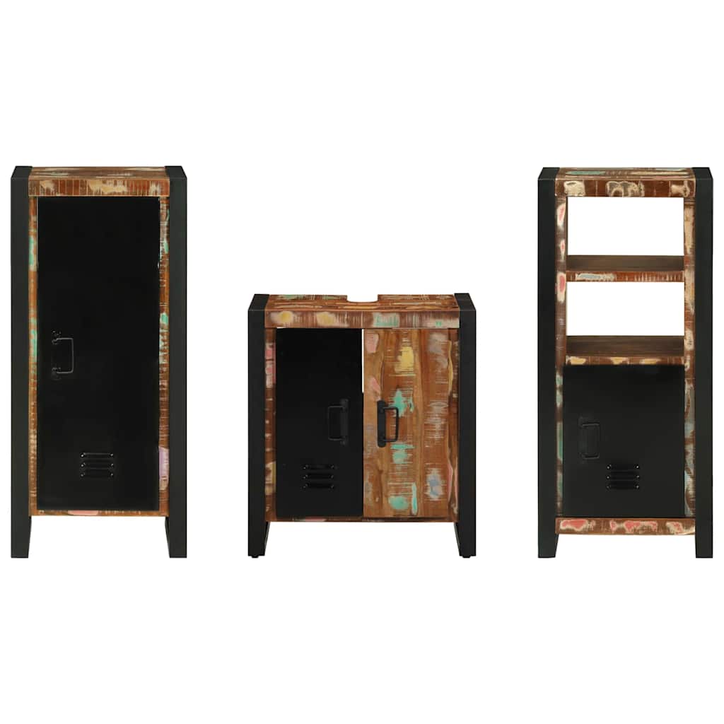 Bathroom Furniture Set 3 Pcs Multicolour
