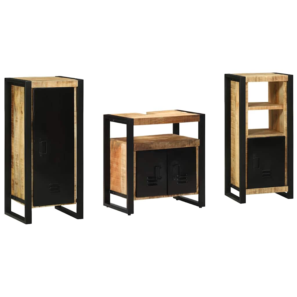 Bathroom Furniture Set 3 Pcs Multicolour