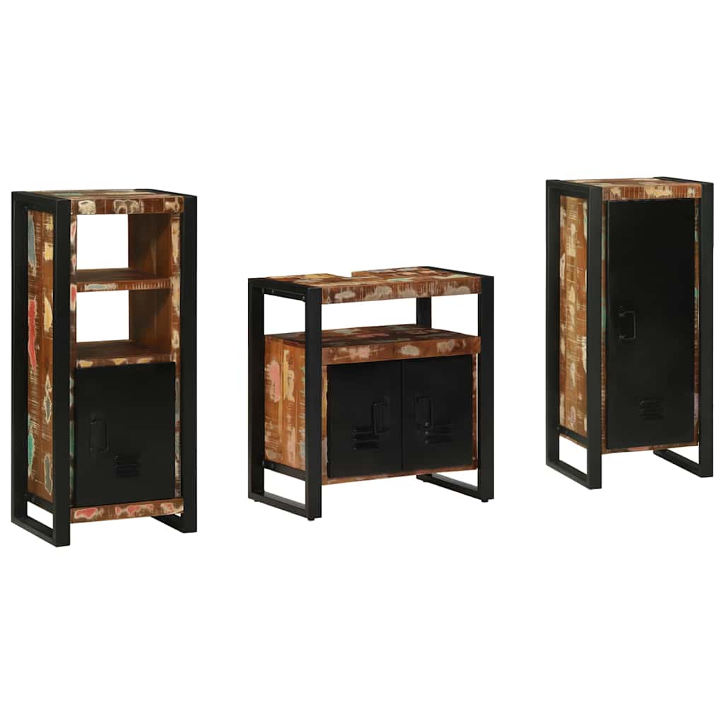 Bathroom Furniture Set 3 Pcs Multicolour