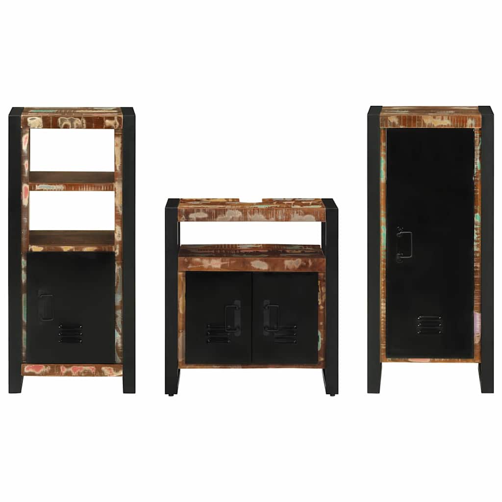 Bathroom Furniture Set 3 Pcs Multicolour