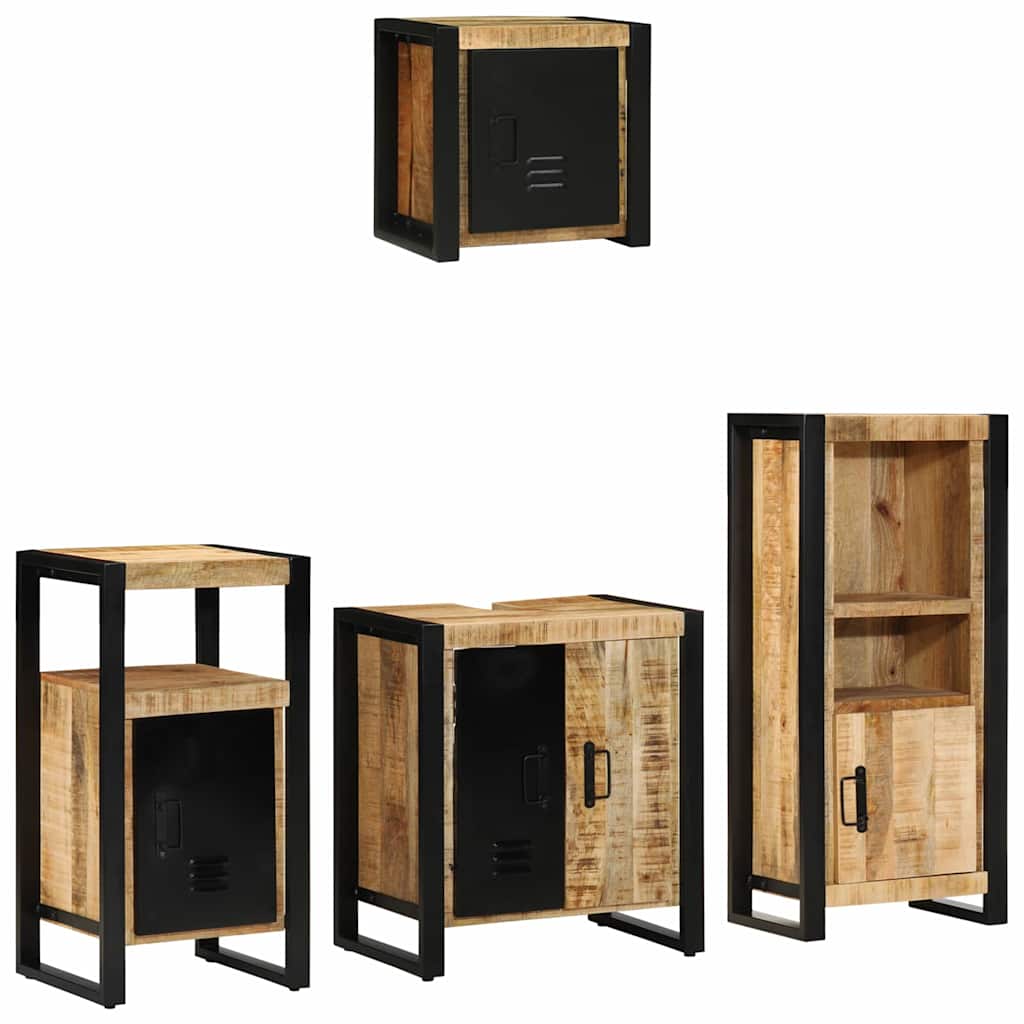Bathroom Furniture Set 4 Pcs Multicolour
