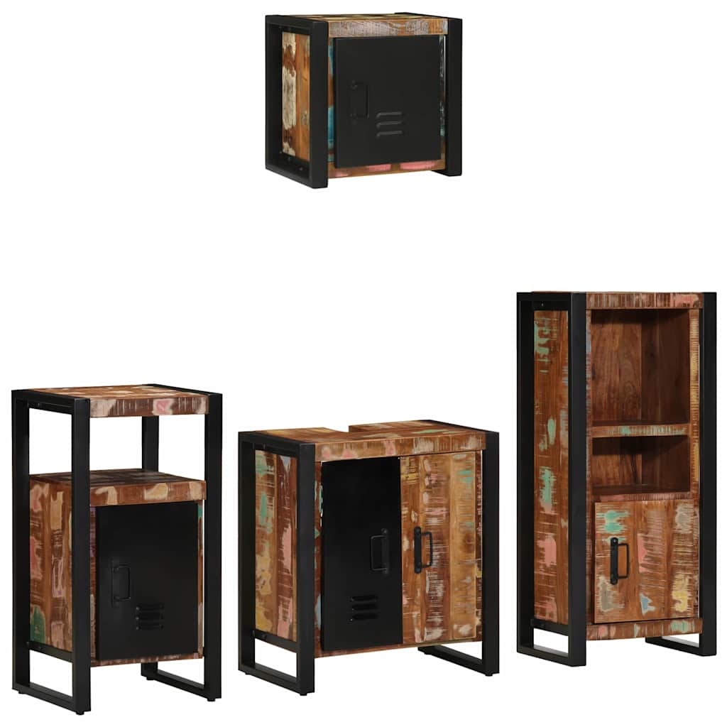Bathroom Furniture Set 4 Pcs Multicolour