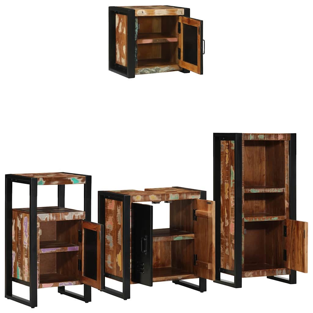 Bathroom Furniture Set 4 Pcs Multicolour