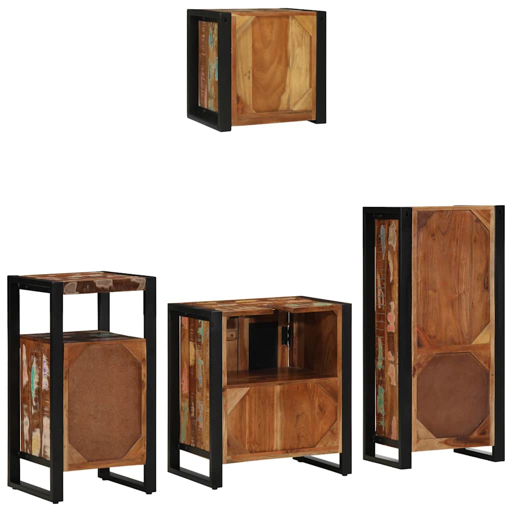 Bathroom Furniture Set 4 Pcs Multicolour
