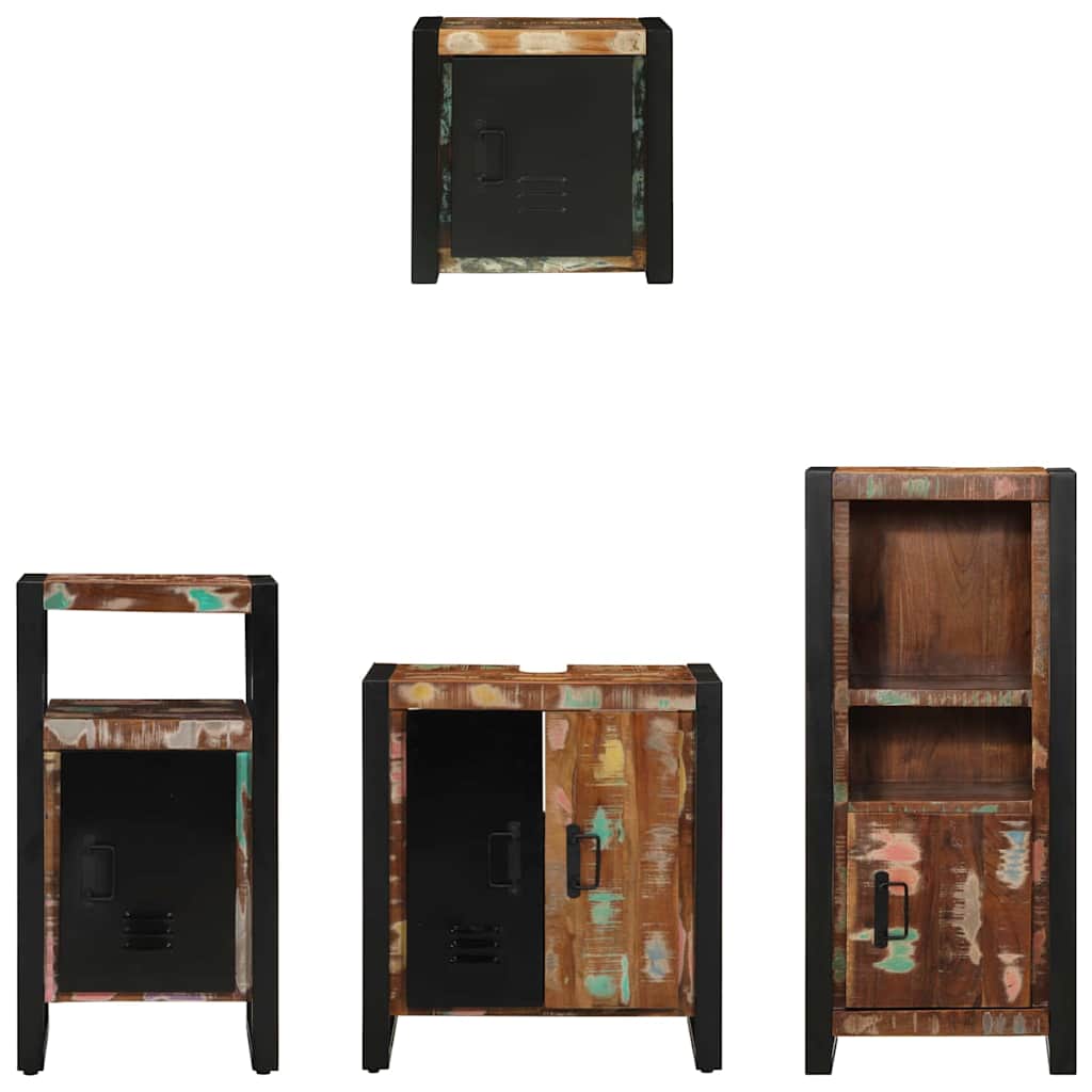 Bathroom Furniture Set 4 Pcs Multicolour