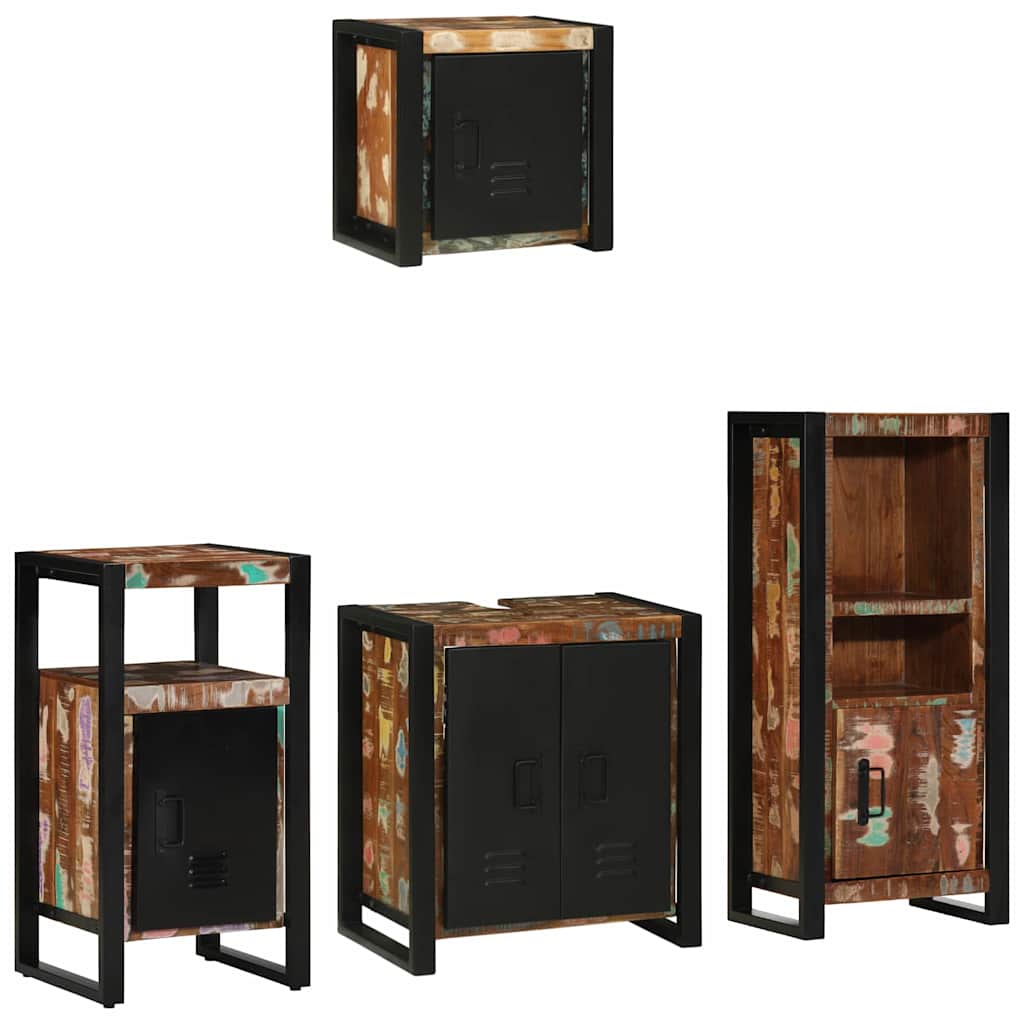 Bathroom Furniture Set 4 Pcs Multicolour