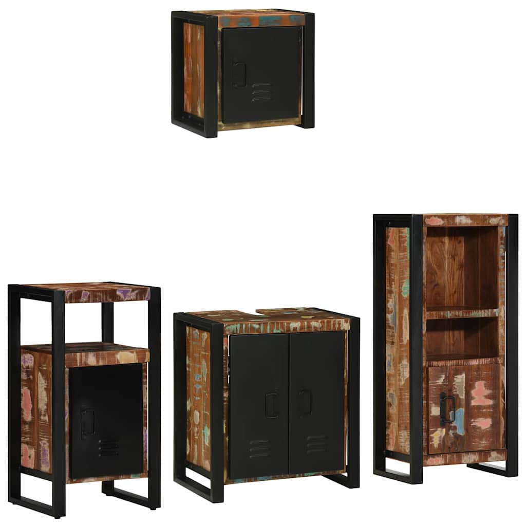 Bathroom Furniture Set 4 Pcs Multicolour