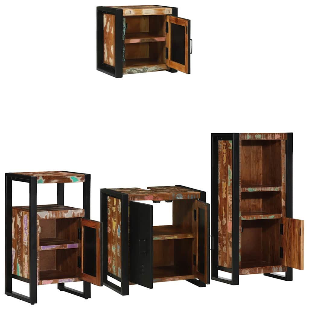 Bathroom Furniture Set 4 Pcs Multicolour