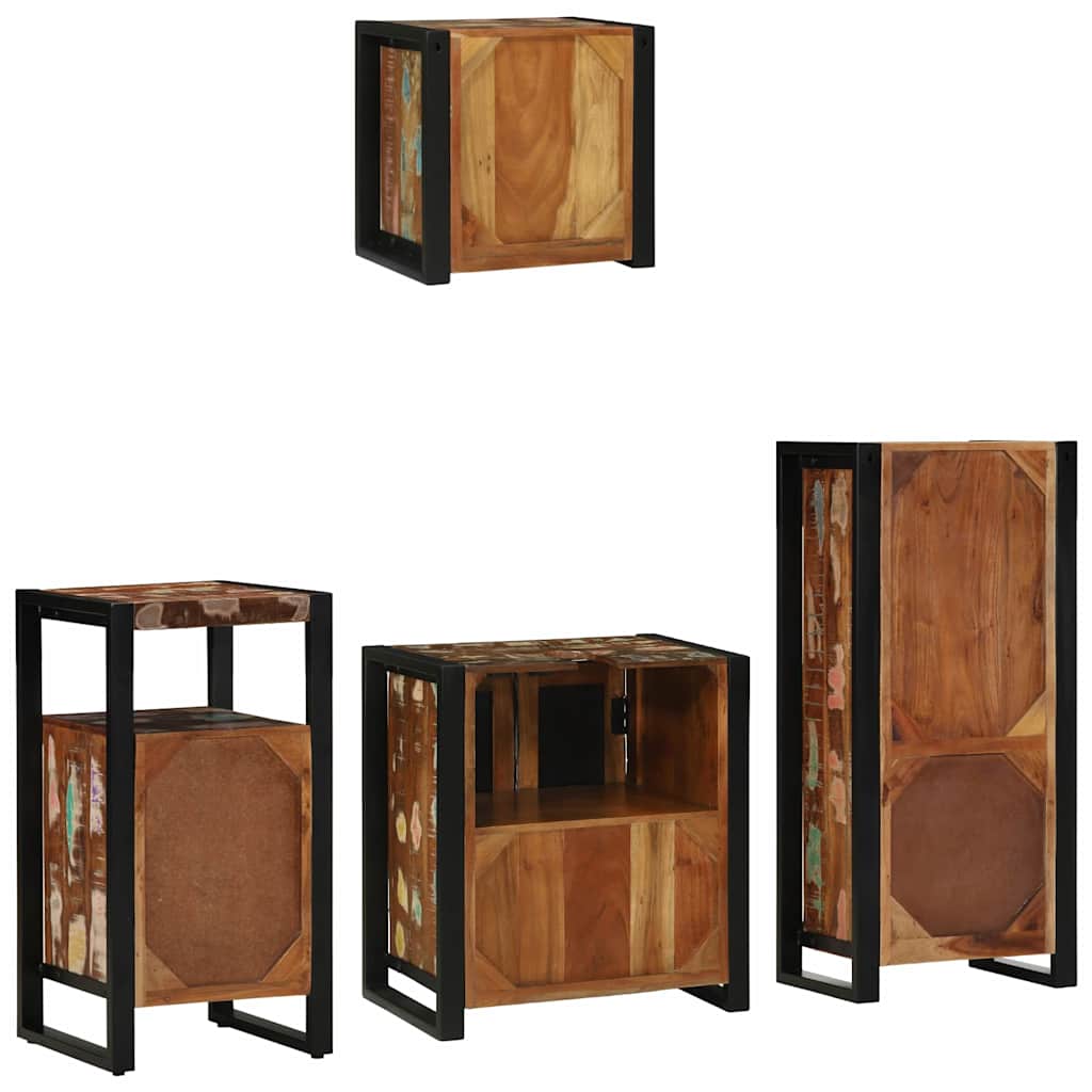 Bathroom Furniture Set 4 Pcs Multicolour