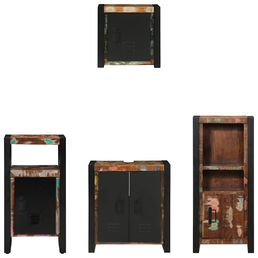 Bathroom Furniture Set 4 Pcs Multicolour
