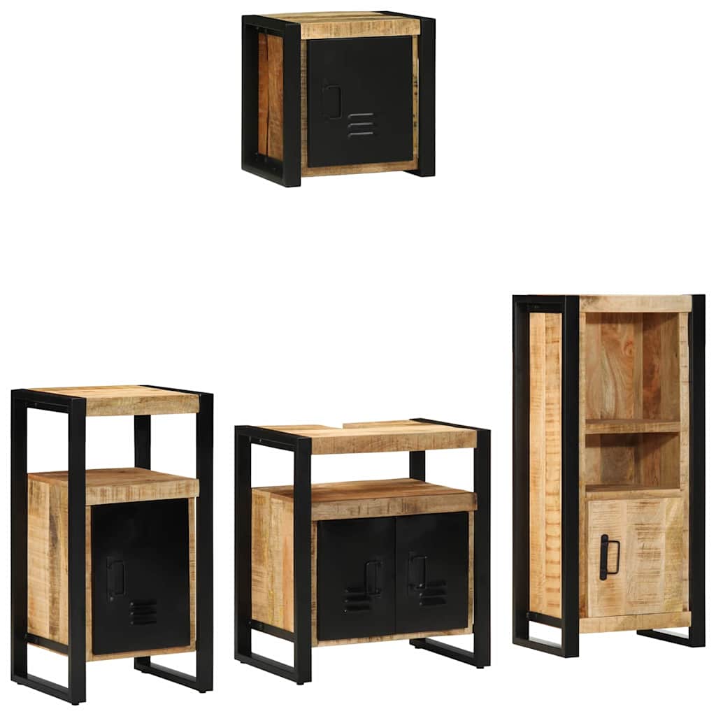 Bathroom Furniture Set 4 Pcs Multicolour