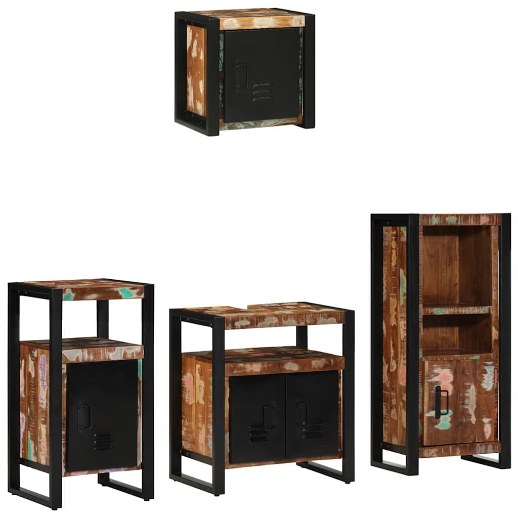 Bathroom Furniture Set 4 Pcs Multicolour