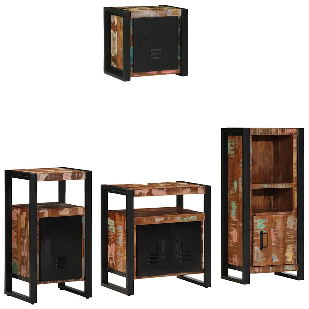 Bathroom Furniture Set 4 Pcs Multicolour