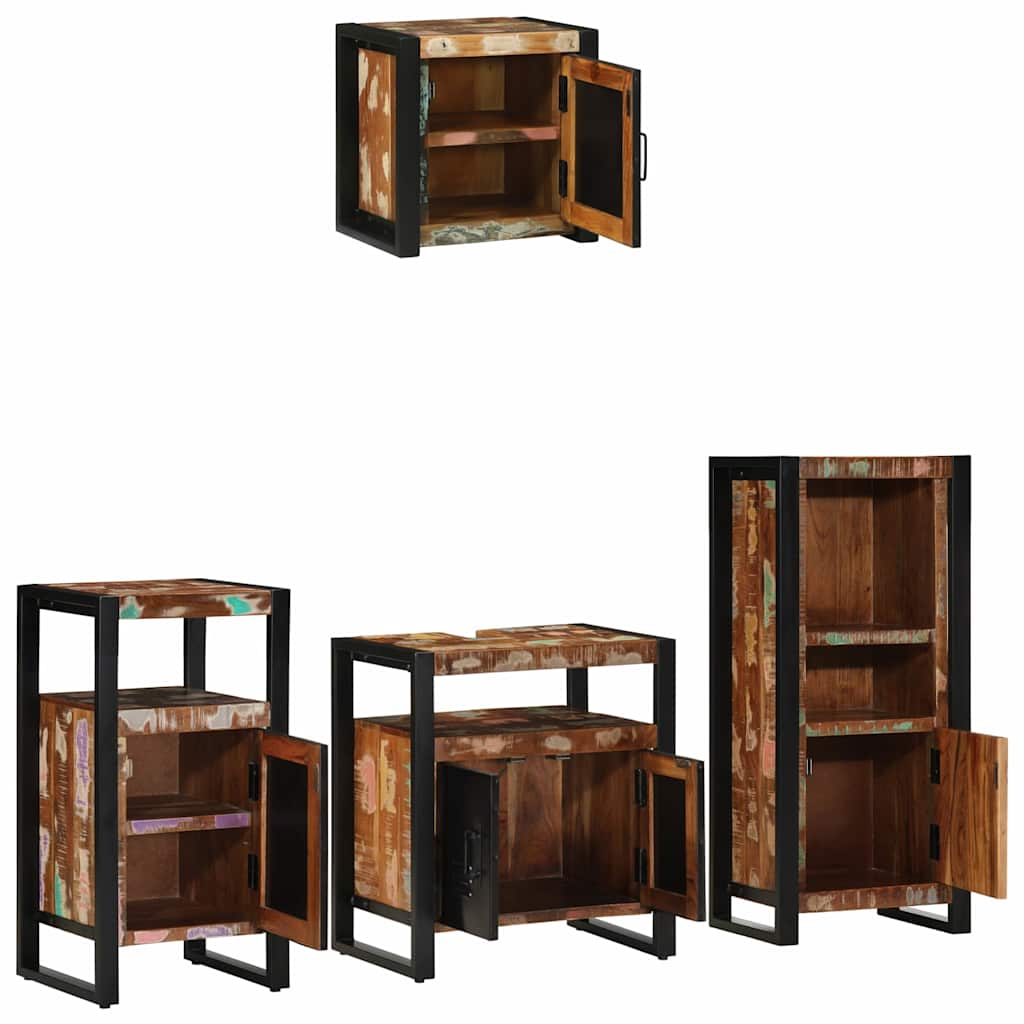 Bathroom Furniture Set 4 Pcs Multicolour
