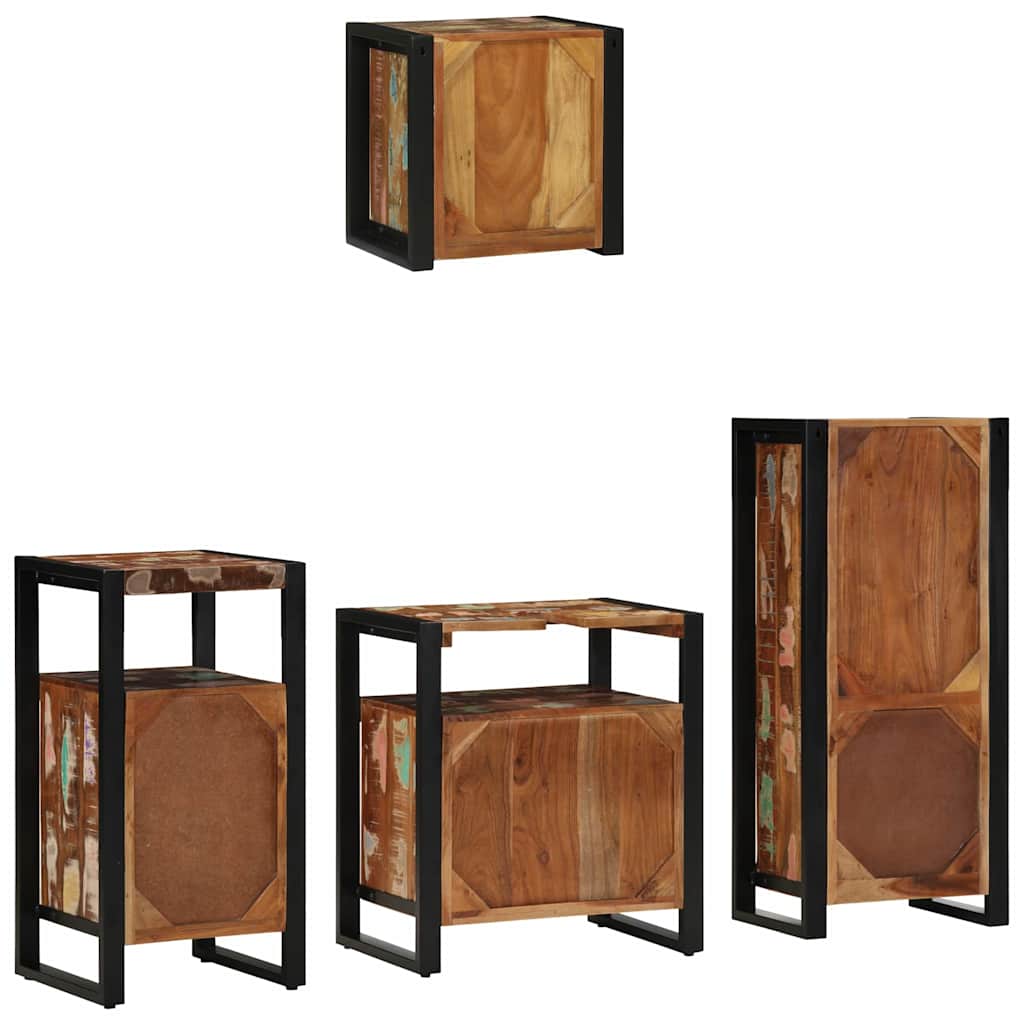Bathroom Furniture Set 4 Pcs Multicolour