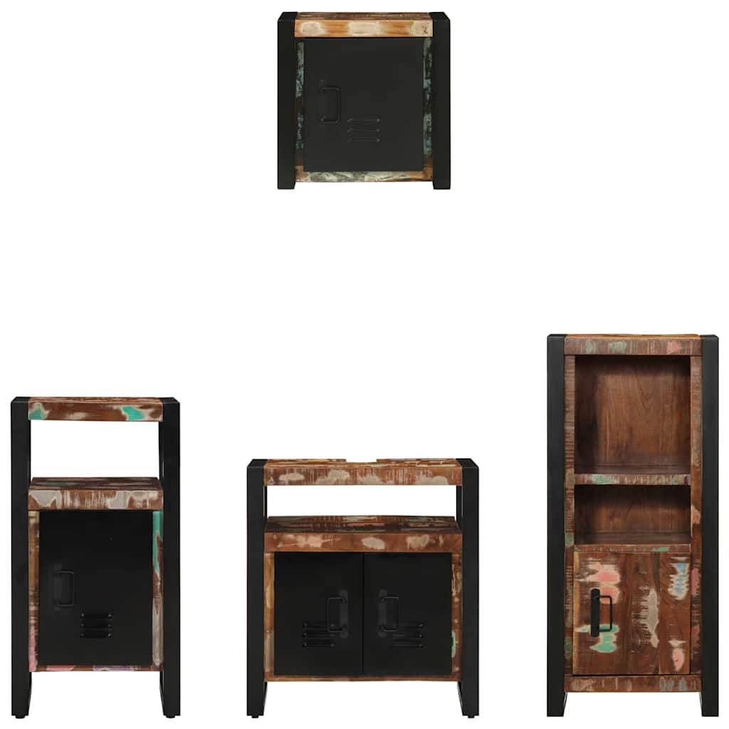 Bathroom Furniture Set 4 Pcs Multicolour