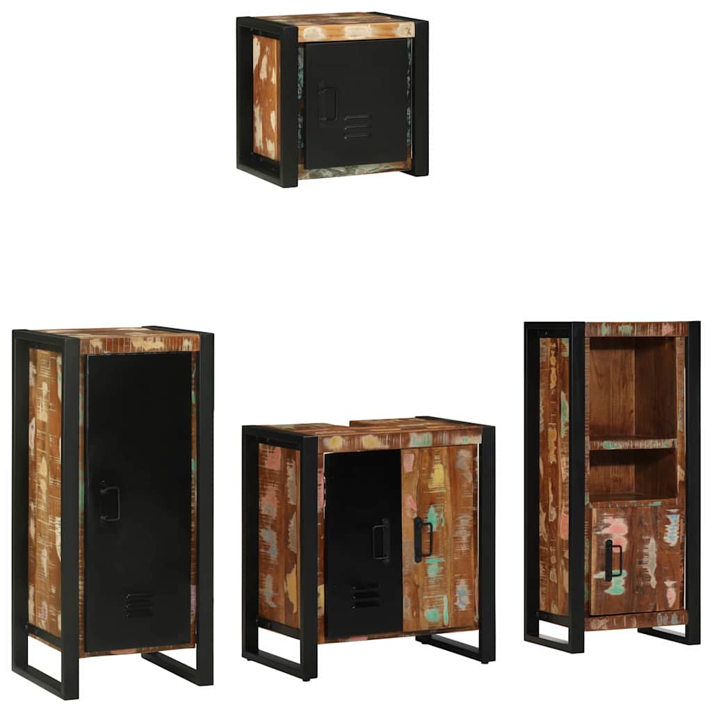 Bathroom Furniture Set 4 Pcs Multicolour