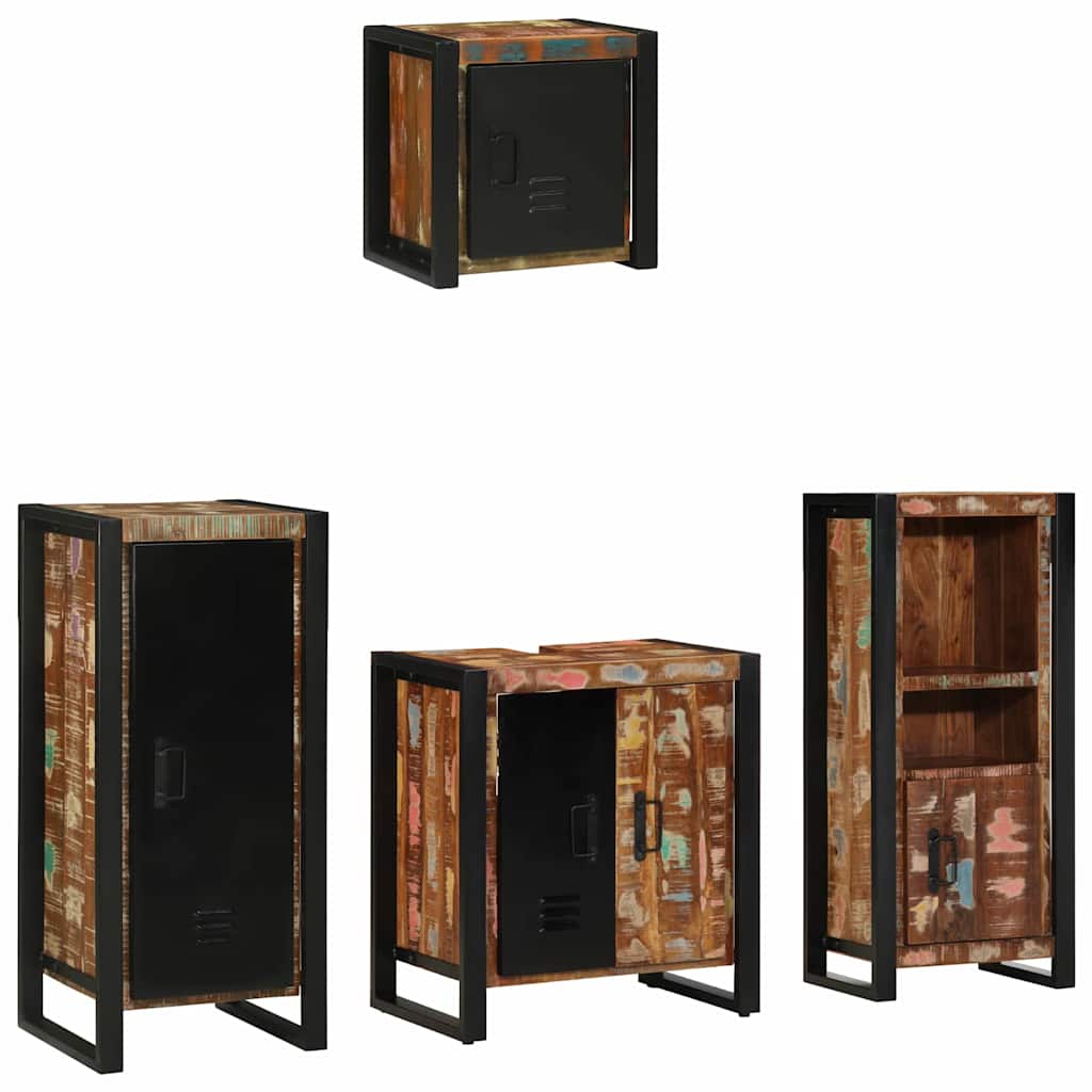 Bathroom Furniture Set 4 Pcs Multicolour
