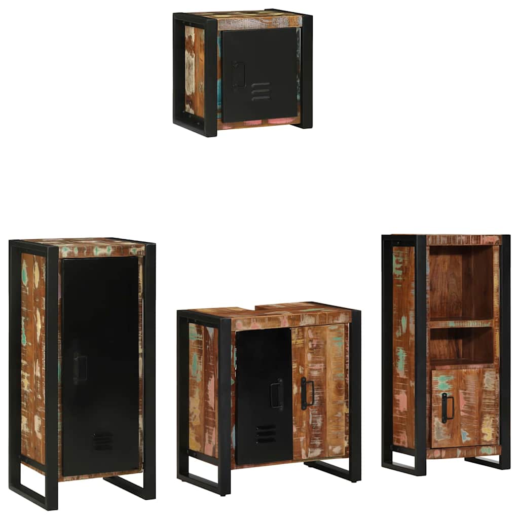 Bathroom Furniture Set 4 Pcs Multicolour