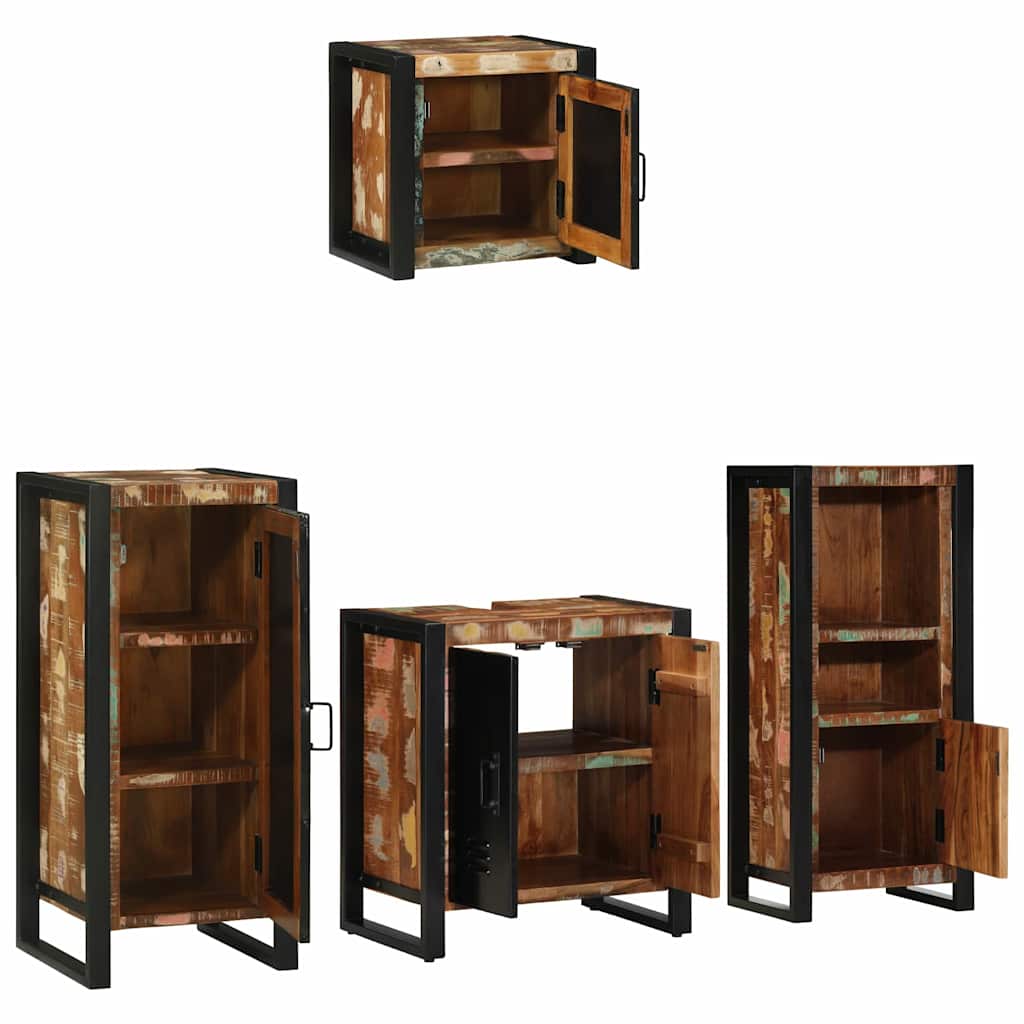 Bathroom Furniture Set 4 Pcs Multicolour