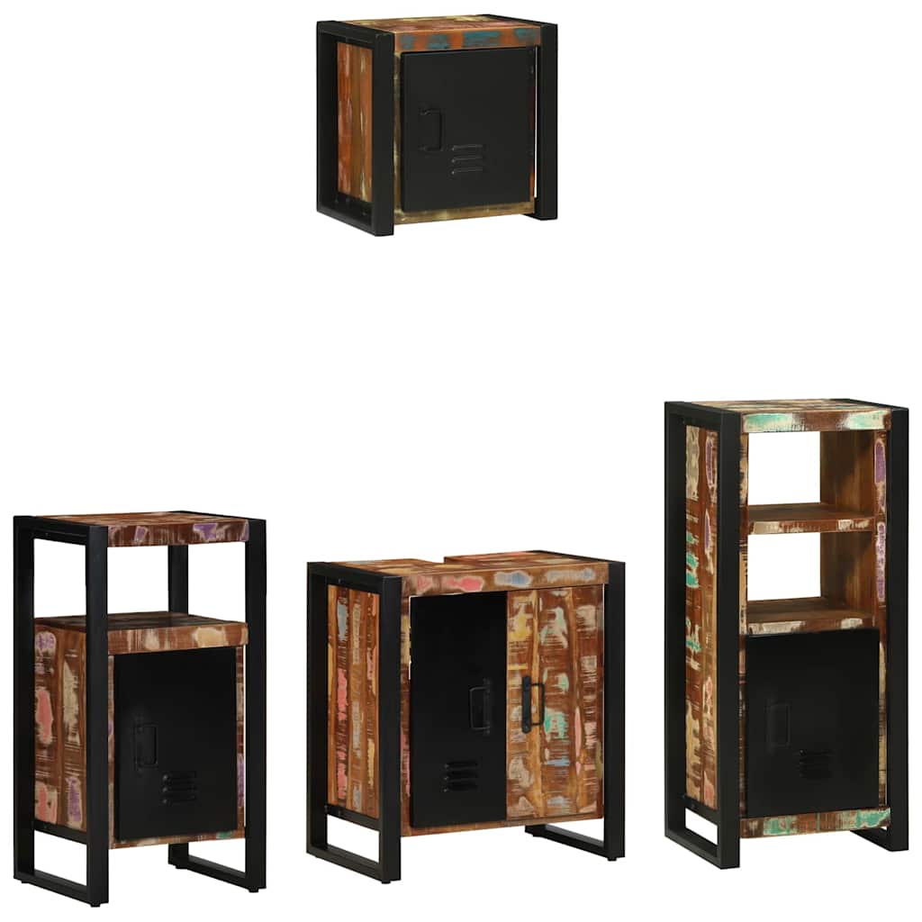 Bathroom Furniture Set 4 Pcs Multicolour