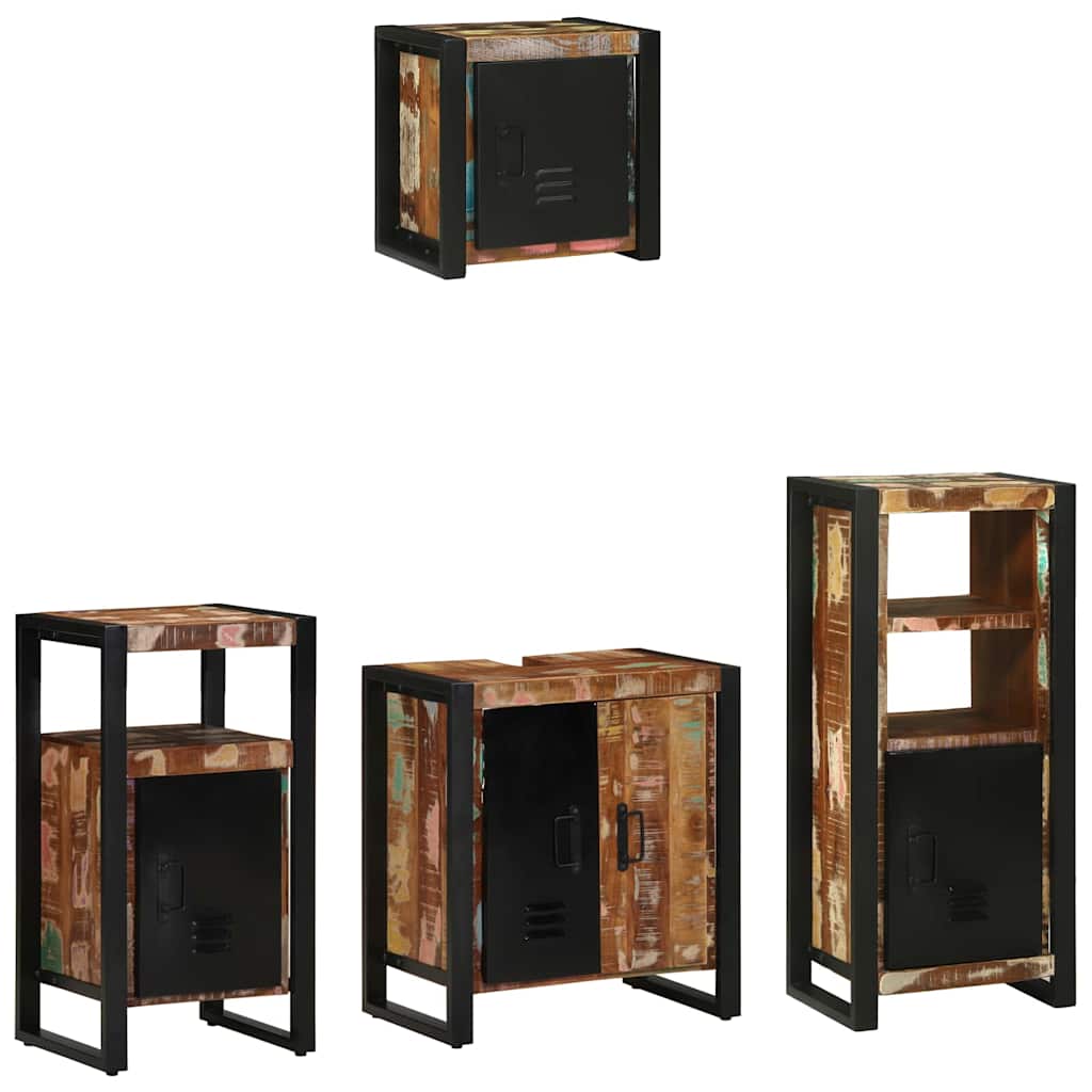 Bathroom Furniture Set 4 Pcs Multicolour