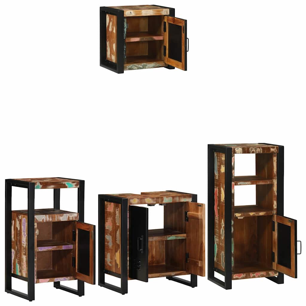Bathroom Furniture Set 4 Pcs Multicolour