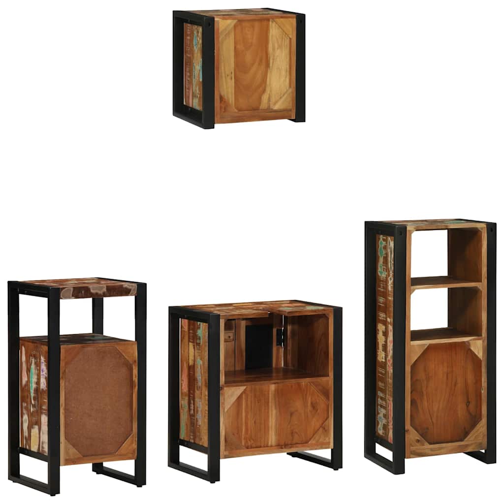 Bathroom Furniture Set 4 Pcs Multicolour