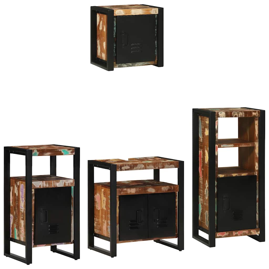 Bathroom Furniture Set 4 Pcs Multicolour
