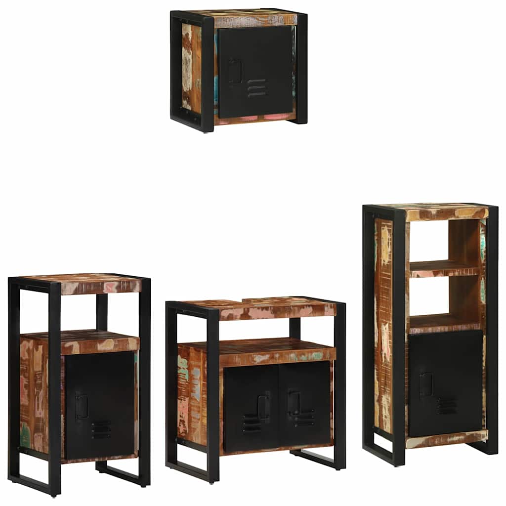 Bathroom Furniture Set 4 Pcs Multicolour