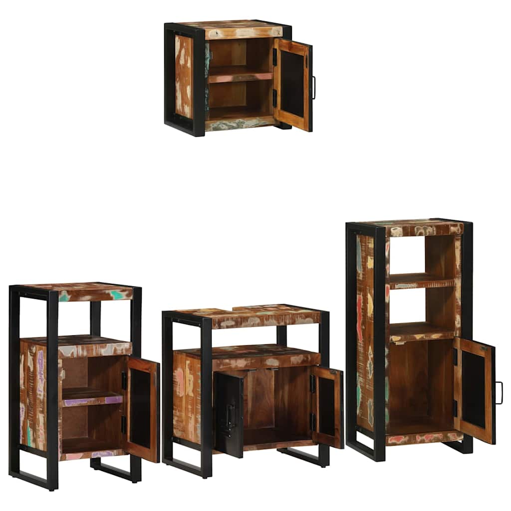 Bathroom Furniture Set 4 Pcs Multicolour