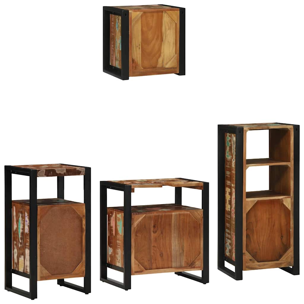 Bathroom Furniture Set 4 Pcs Multicolour