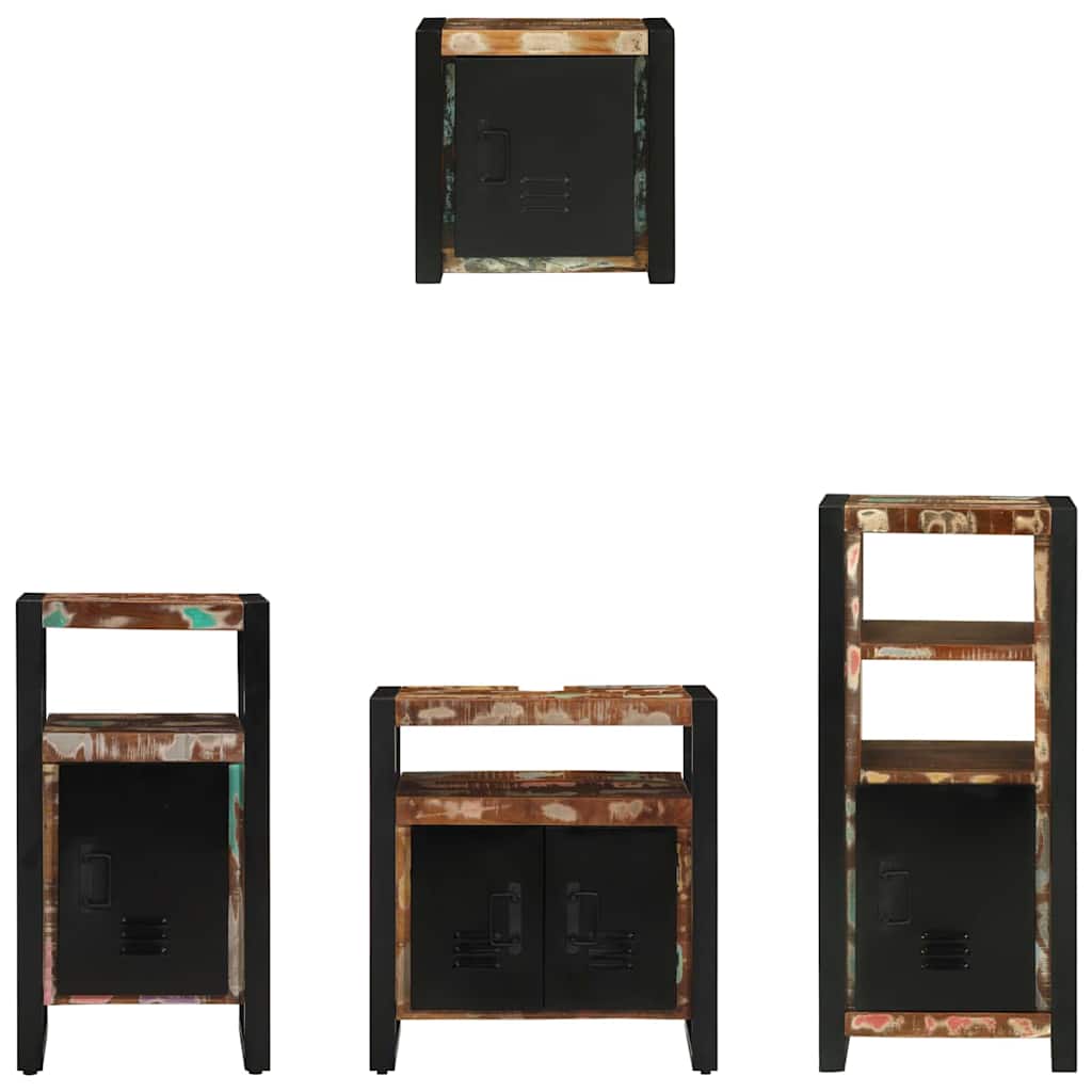 Bathroom Furniture Set 4 Pcs Multicolour