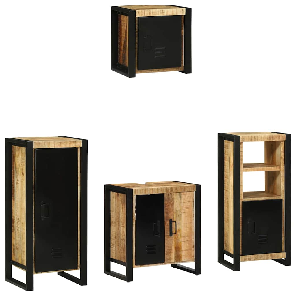 Bathroom Furniture Set 4 Pcs Multicolour