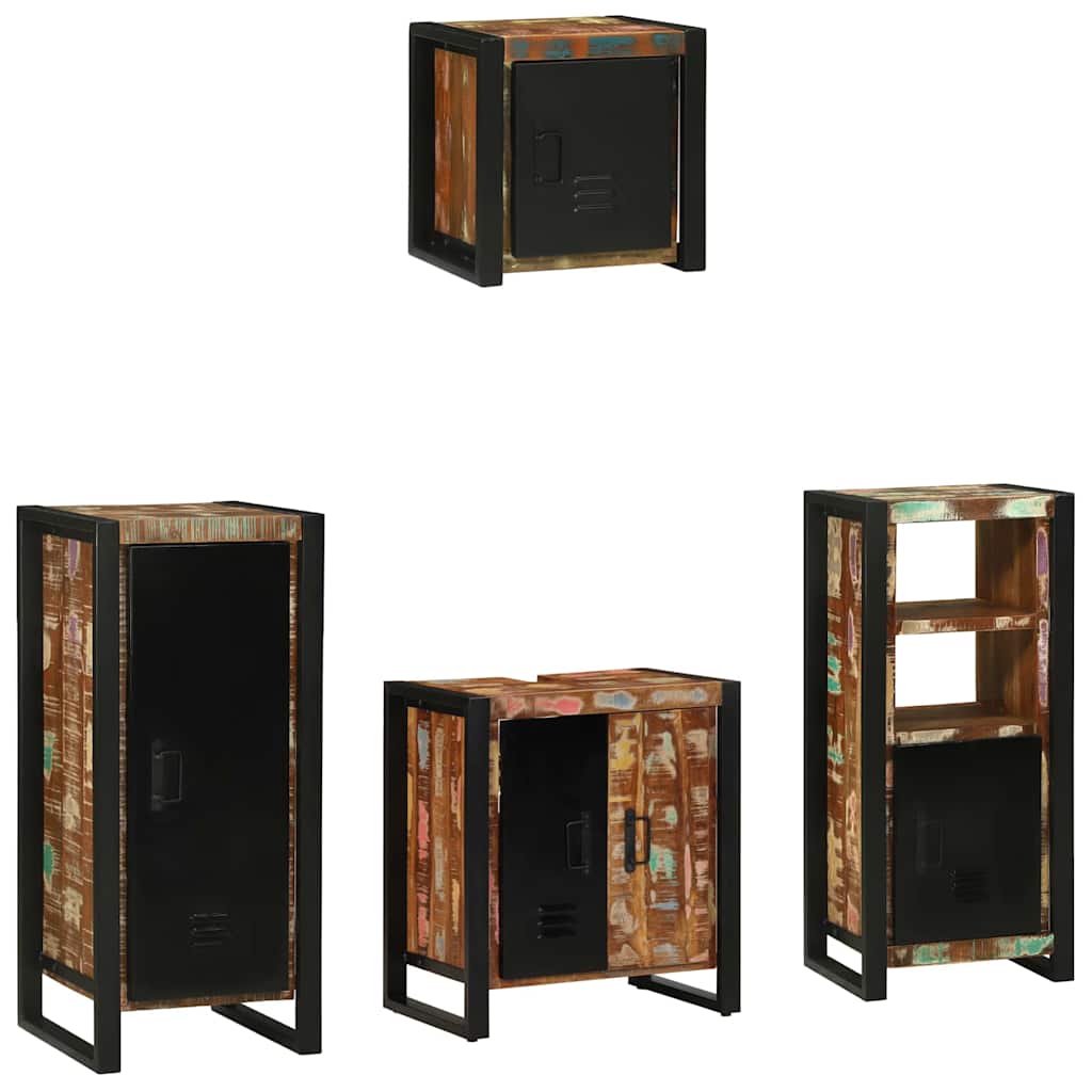 Bathroom Furniture Set 4 Pcs Multicolour