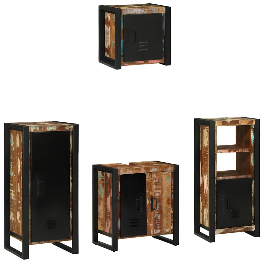 Bathroom Furniture Set 4 Pcs Multicolour