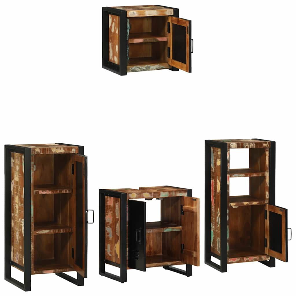 Bathroom Furniture Set 4 Pcs Multicolour