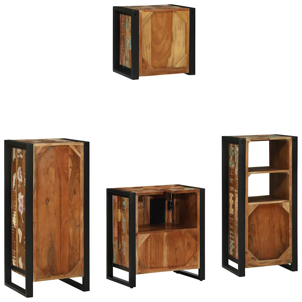 Bathroom Furniture Set 4 Pcs Multicolour