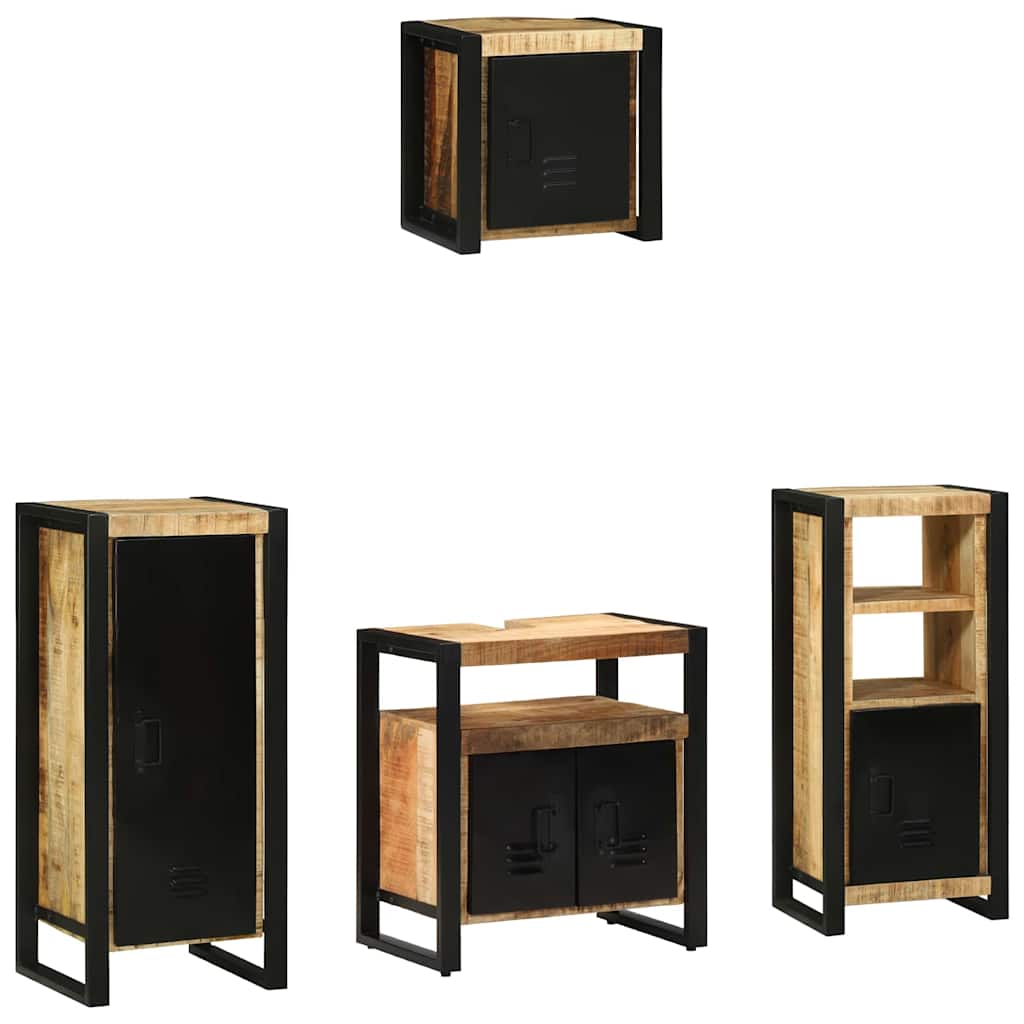 Bathroom Furniture Set 4 Pcs Multicolour