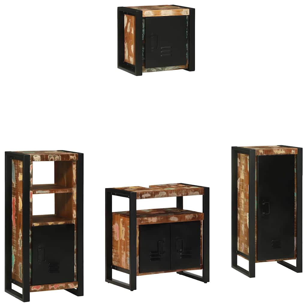 Bathroom Furniture Set 4 Pcs Multicolour