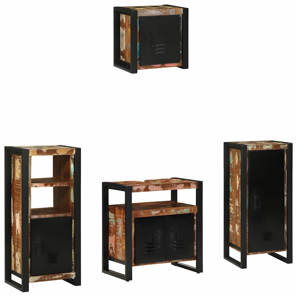 Bathroom Furniture Set 4 Pcs Multicolour