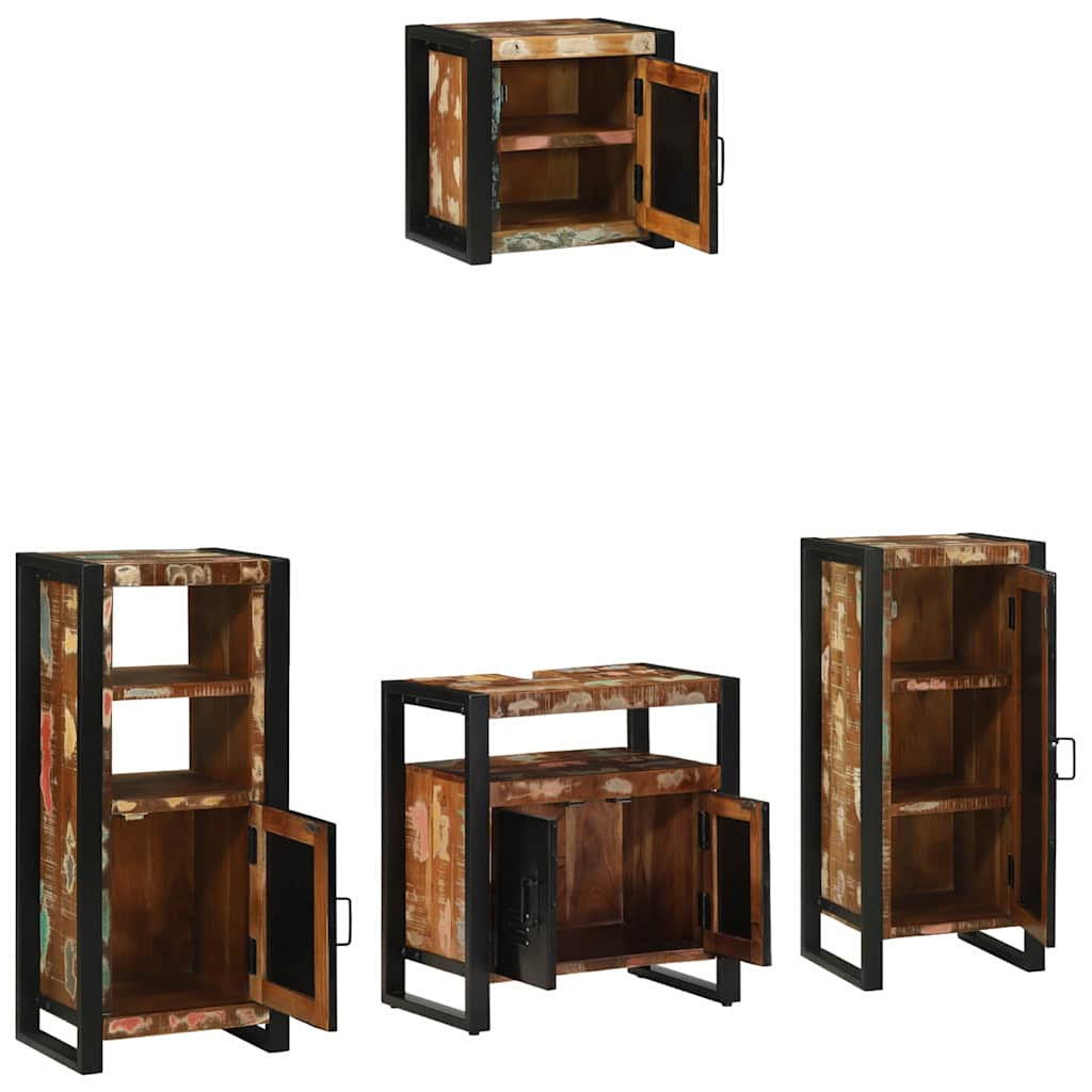 Bathroom Furniture Set 4 Pcs Multicolour
