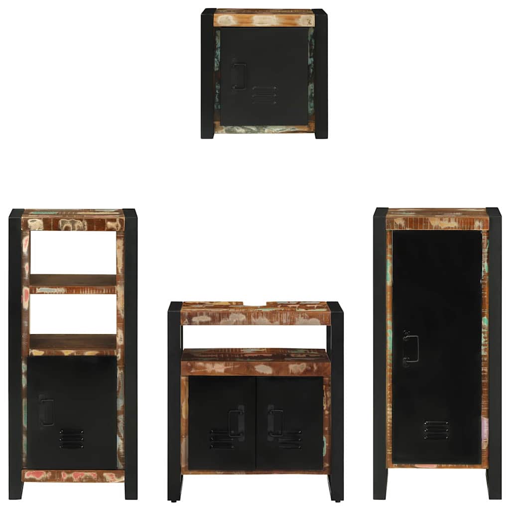 Bathroom Furniture Set 4 Pcs Multicolour