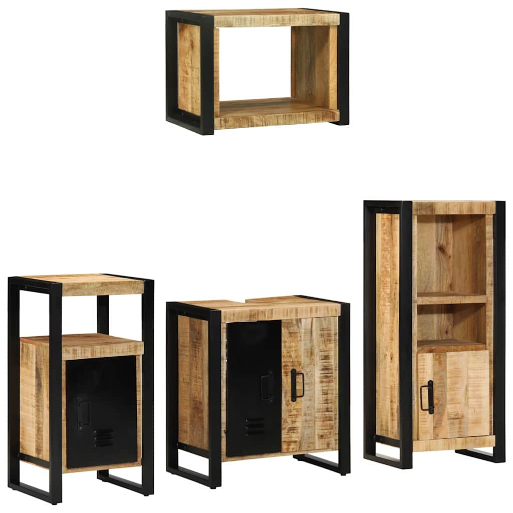 Bathroom Furniture Set 4 Pcs Multicolour