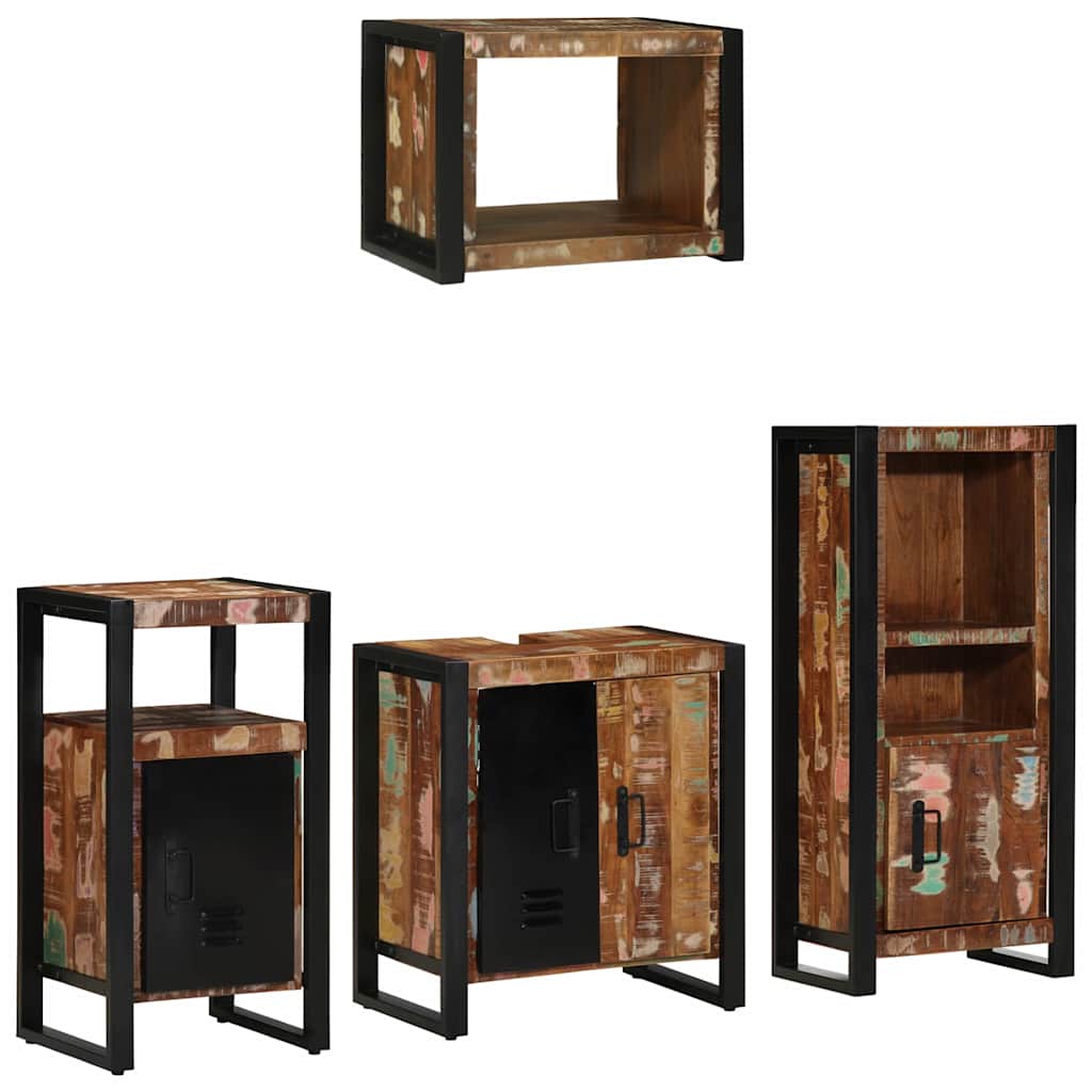 Bathroom Furniture Set 4 Pcs Multicolour