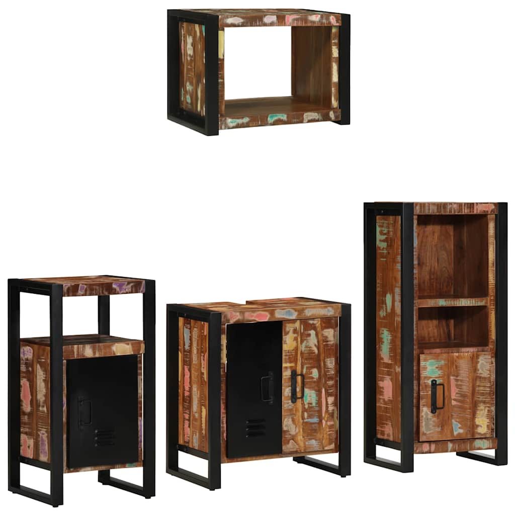 Bathroom Furniture Set 4 Pcs Multicolour