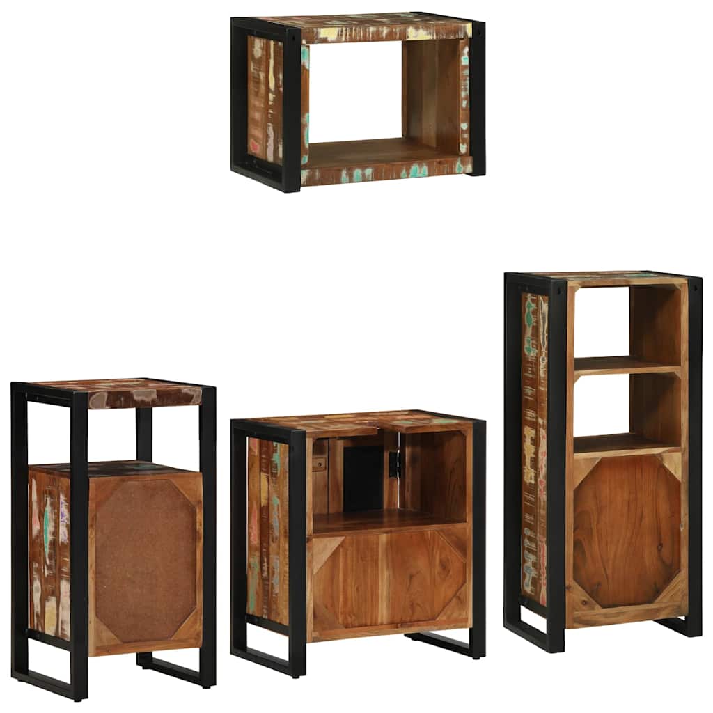 Bathroom Furniture Set 4 Pcs Multicolour