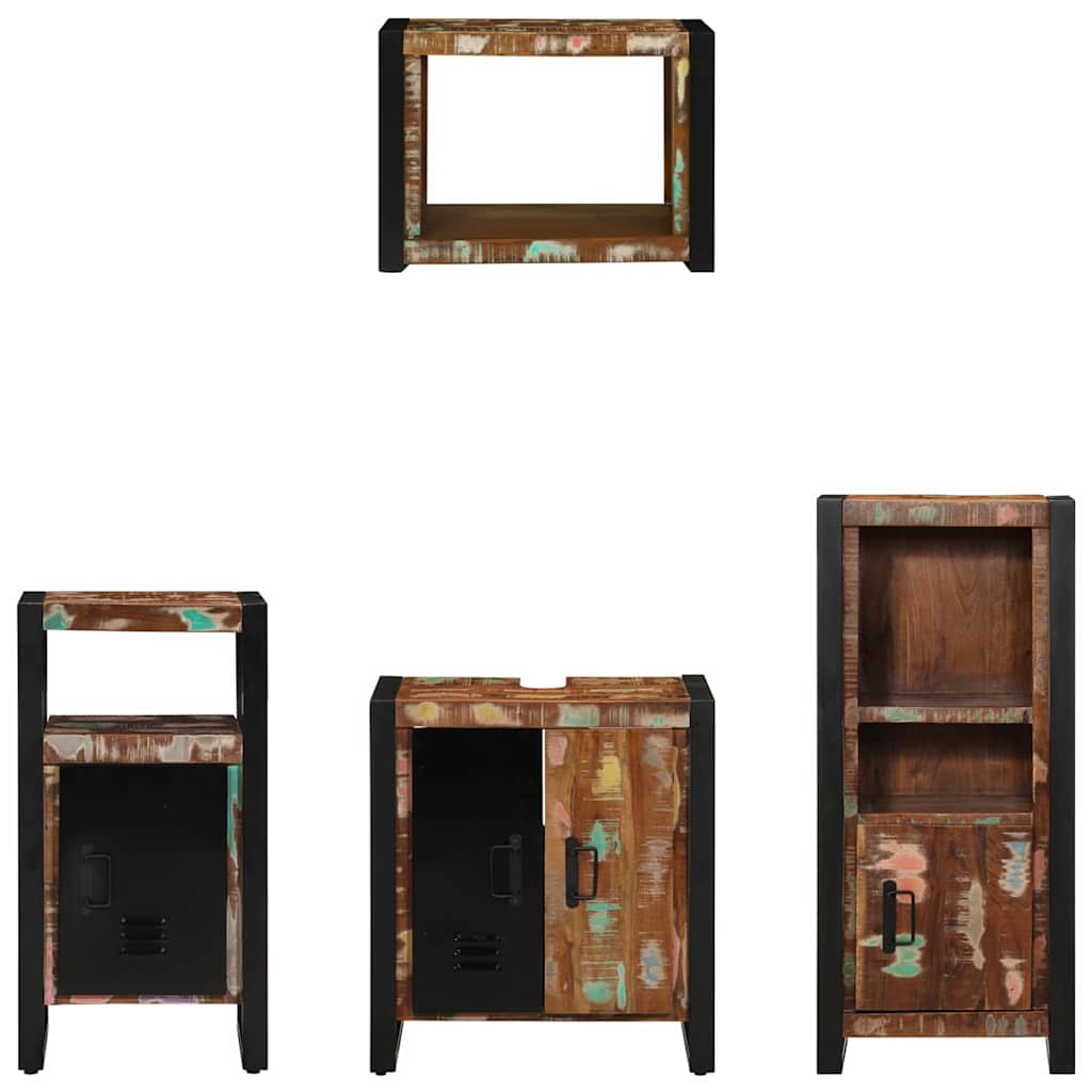 Bathroom Furniture Set 4 Pcs Multicolour